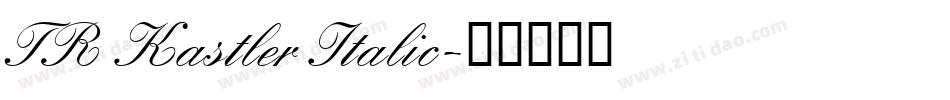 TR Kastler Italic字体转换